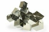 Shiny, Natural Pyrite Cube Cluster - Navajun, Spain #244998-2